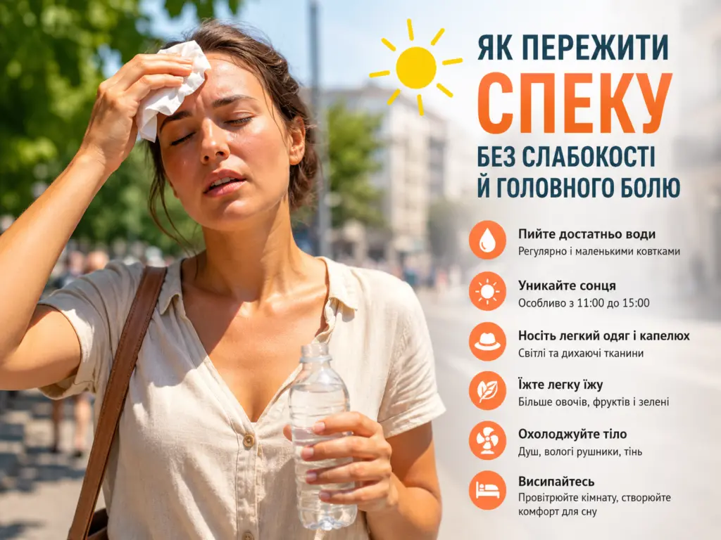 Як пережити спеку без слабкості й головного болю