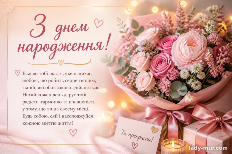 Оригінальне привітання з днем народження дівчині