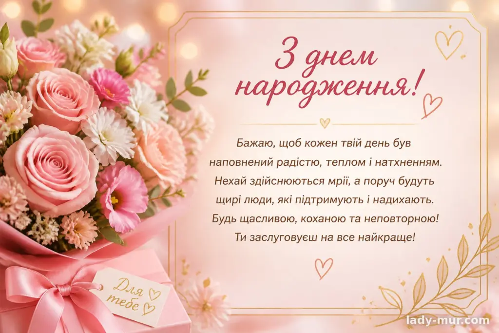 Привітання дівчині з днем народження: теплі слова на будь-який настрій