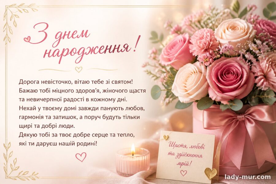 Привітання свекрухи з днем народження