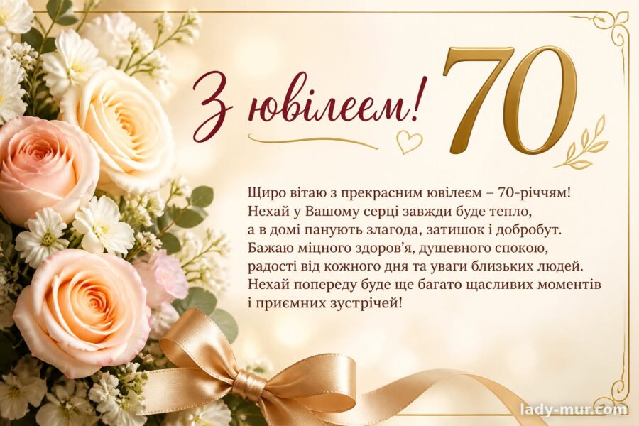 Привітання з 70-річчям