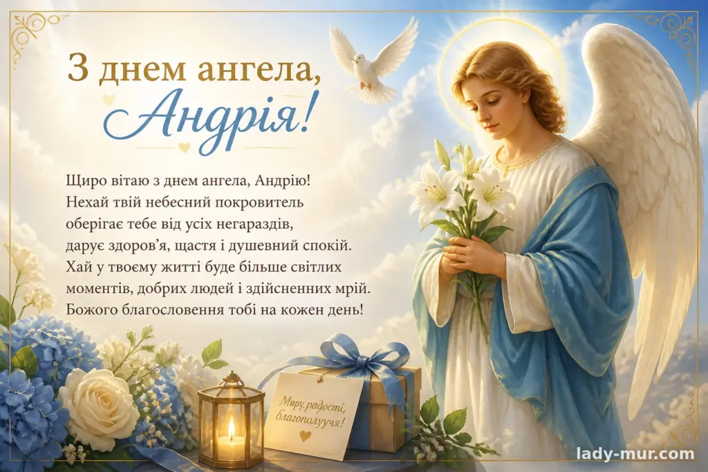 Привітання з днем ангела Андрія