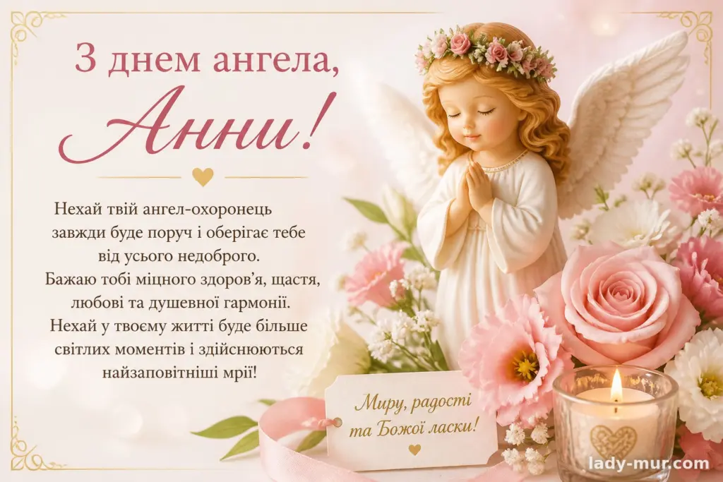 Привітання з днем ангела Анни