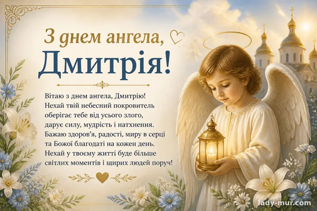 Привітання з днем ангела Дмитрія