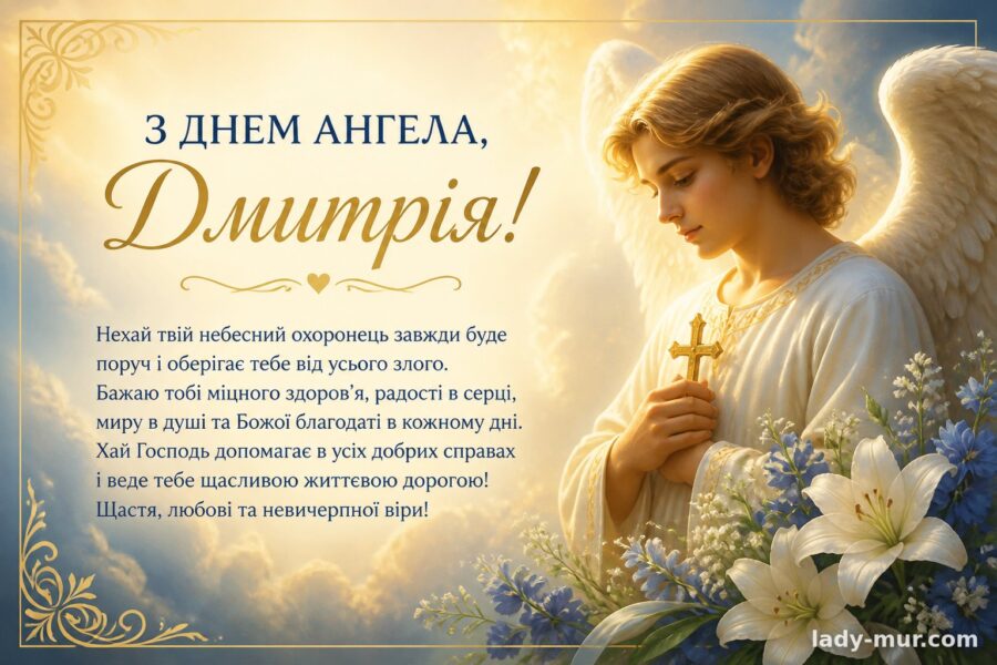 Привітання з днем ангела Дмитро для чоловіка