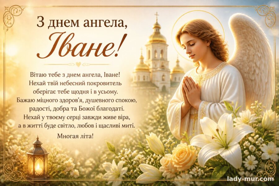 Привітання з днем ангела Іван