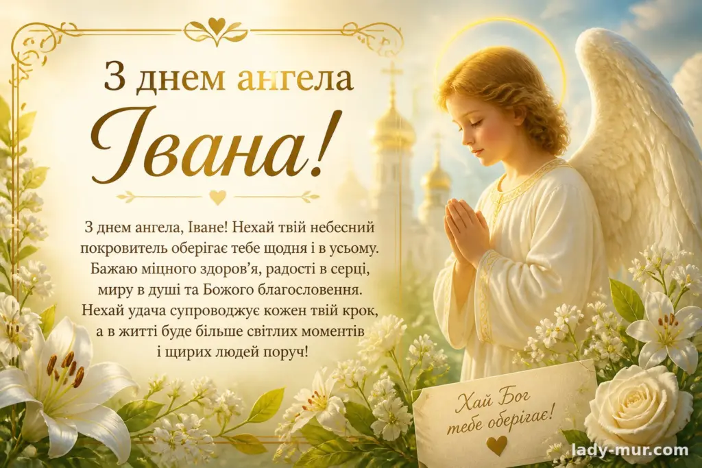 Привітання з днем ангела Івана