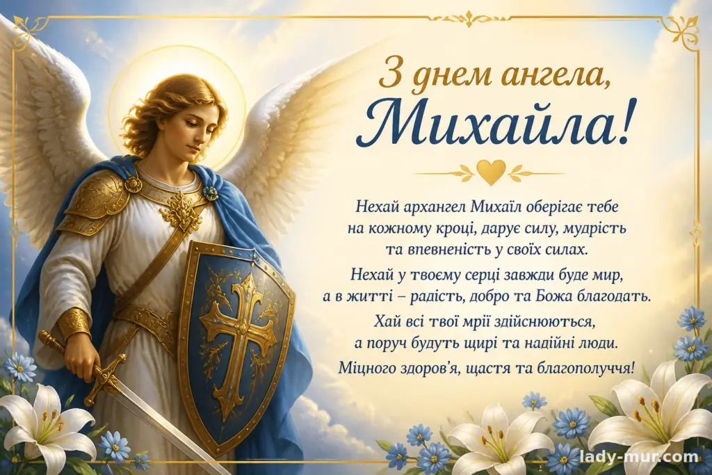 Привітання з днем ангела Михайла