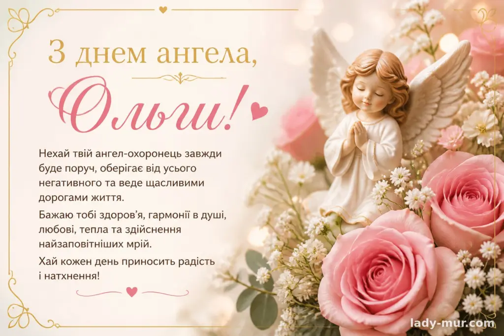 Привітання з днем ангела Ольги