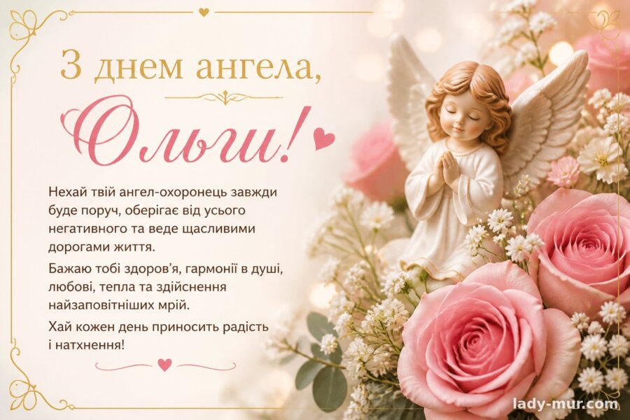 Привітання з днем ангела Ольги
