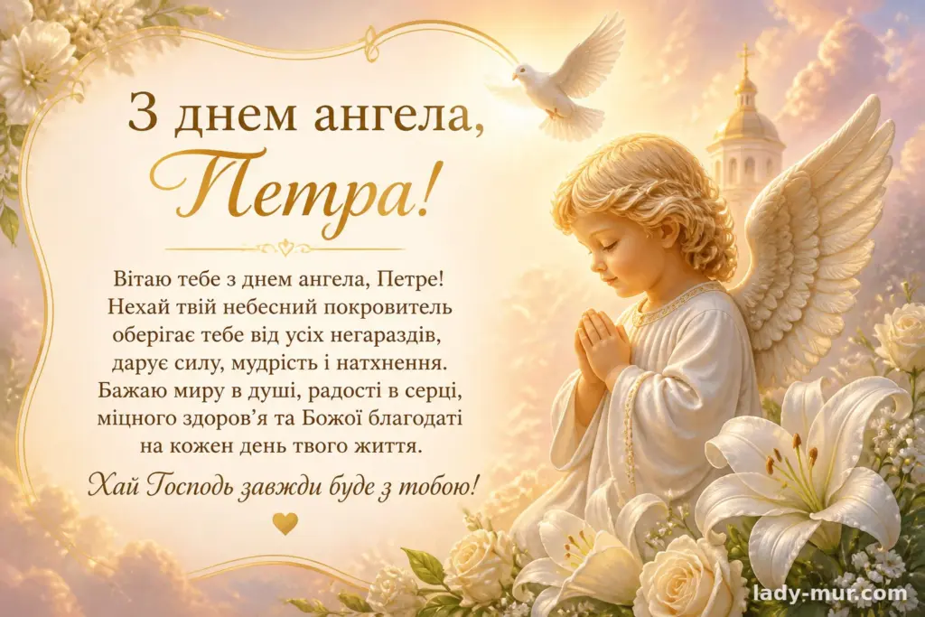 Привітання з днем ангела Петра