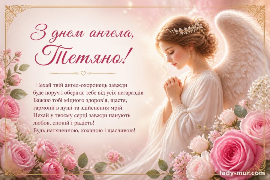Привітання з днем ангела Тетяни для великого застілля