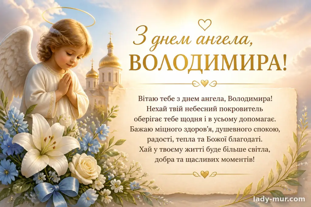 Привітання з днем ангела Володимира