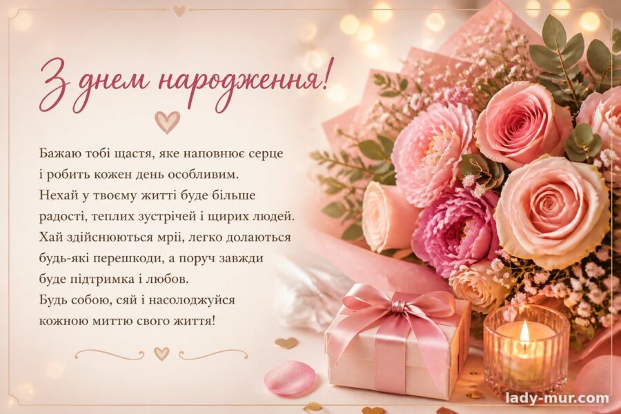 Зворушливі привітання з днем народження дівчині